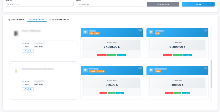 Fiyat Takibi ve Buybox Analizi Dashboard